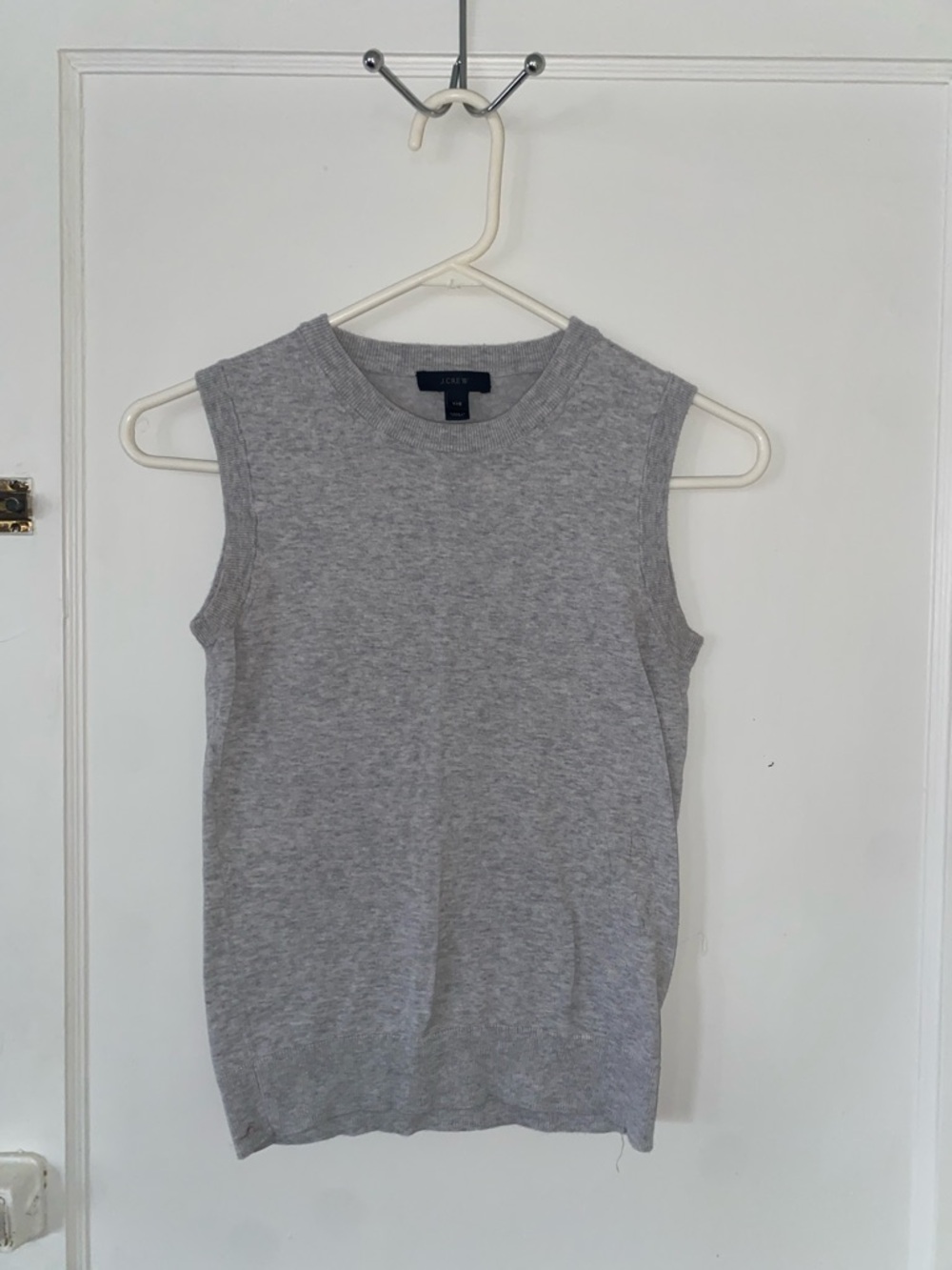 J. Crew Gray Sleeveless Crewneck Knit Tank